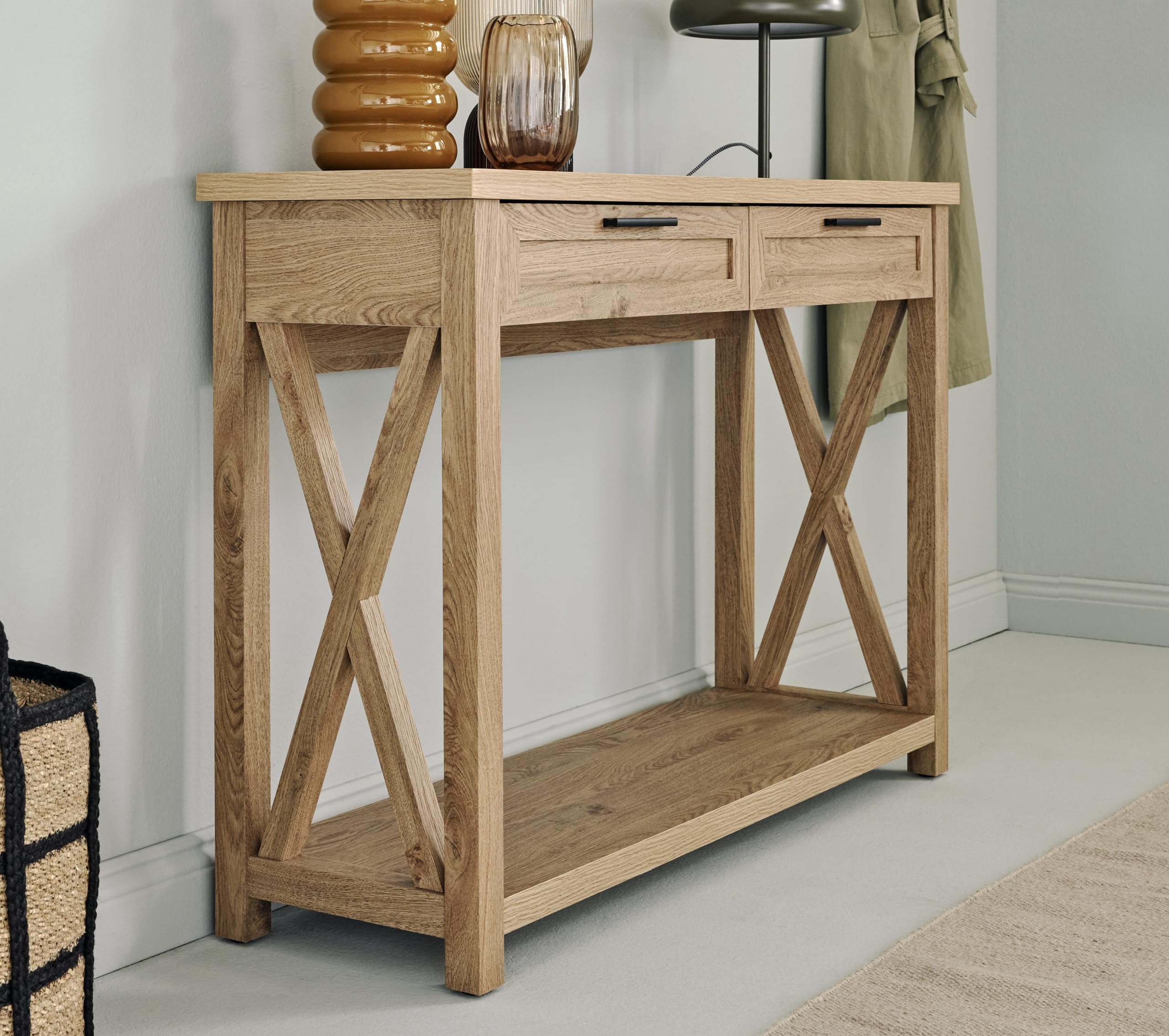 Jahnke Chalet Console SK - Console Engineered Wood, rovere Montana Nb, taglia unica