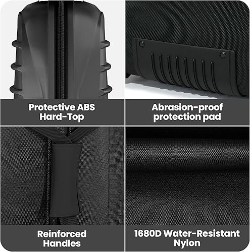 Miniatura 3 de Bolsa de viaje de golf para aerolíneas con ruedas - Estuche resistente 1680D con almacenamiento y mango ergonómico - Bolsa plegable para palos de