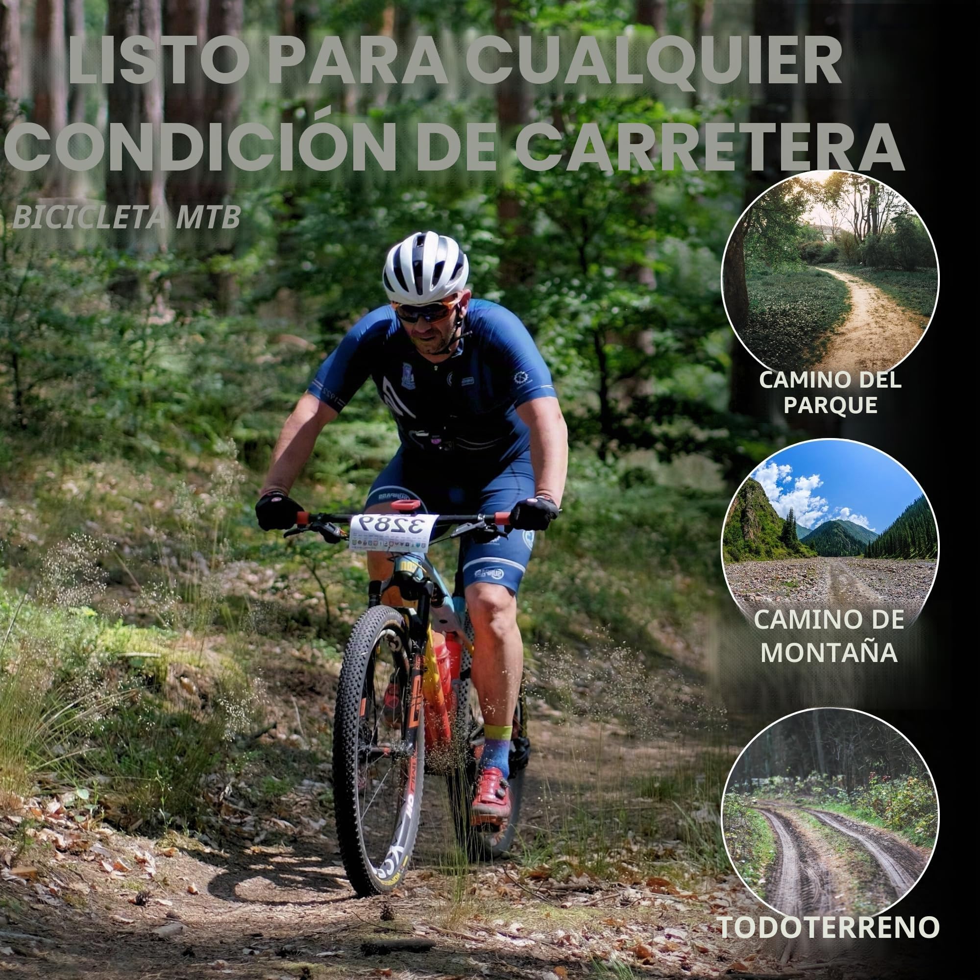 Fincci Cubiertas 29x2.10 Plegable con Banda Reflectante y Protección LVL3