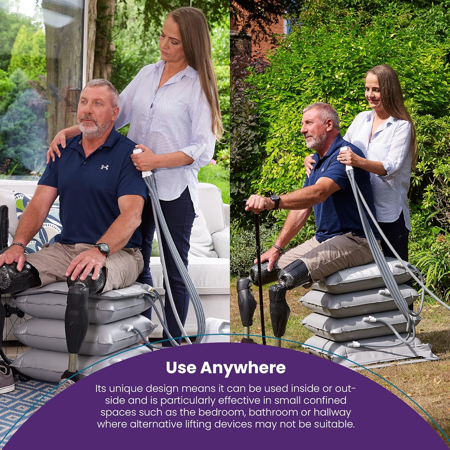 ELK Inflatable Cushion Lift for Elderly Fall Risk Prevention - Portable Air Cushion Lift for Home Use, Floor to Stand Lift, Handicap Electric Chair Lift, Disability Equipment - FSA/HSA Eligible