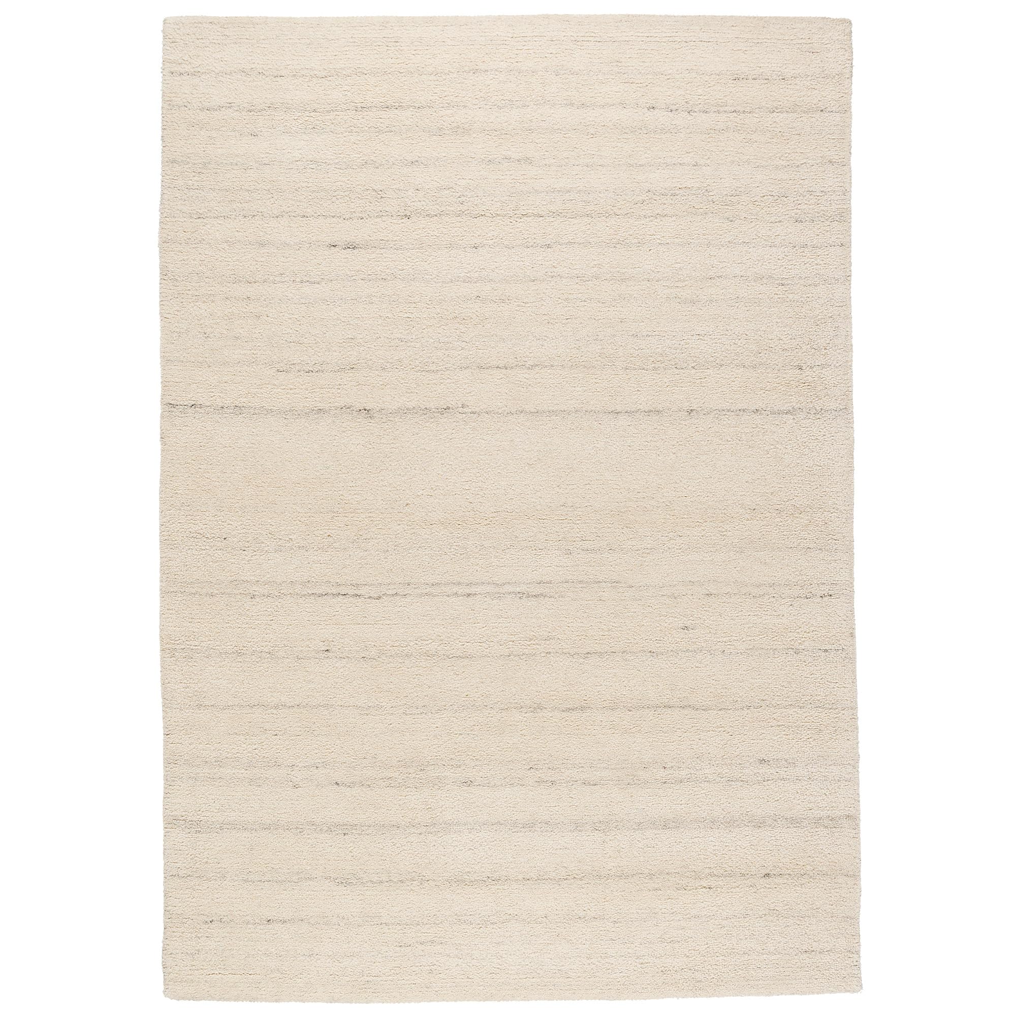 Theko Aruna - Tapis Naturel Berbère - Laine Blanc Gris moucheté - 6 Tailles Disponibles
