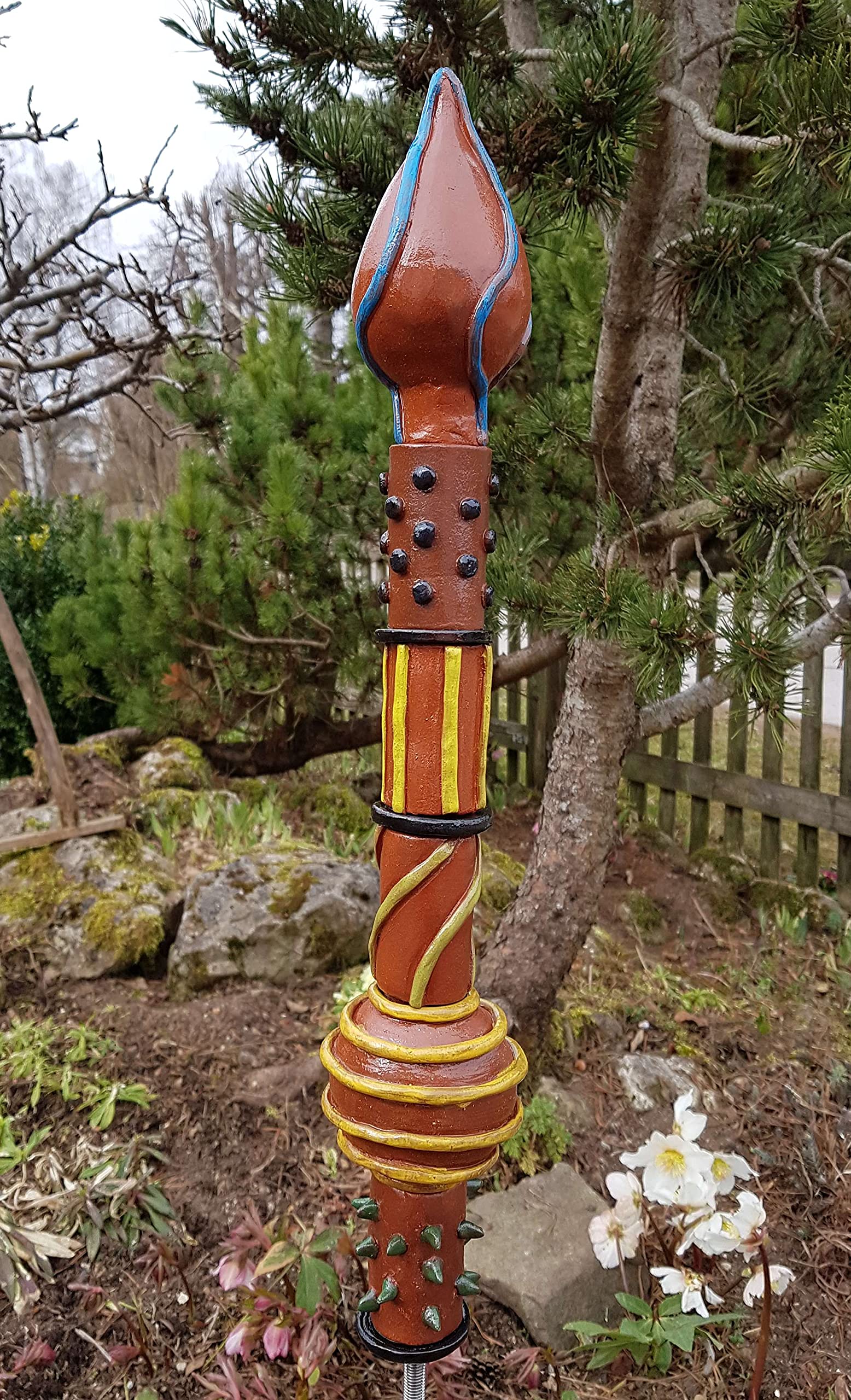 Gartenstele Keramik Handarbeit 55 cm"1001 Nacht" 9 Teile