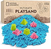 Vista 10 de National Geographic - Paquete combinado de arena lunar de 6 libras, 2 libras cada uno de arena de juego azul, púrpura y natural con moldes