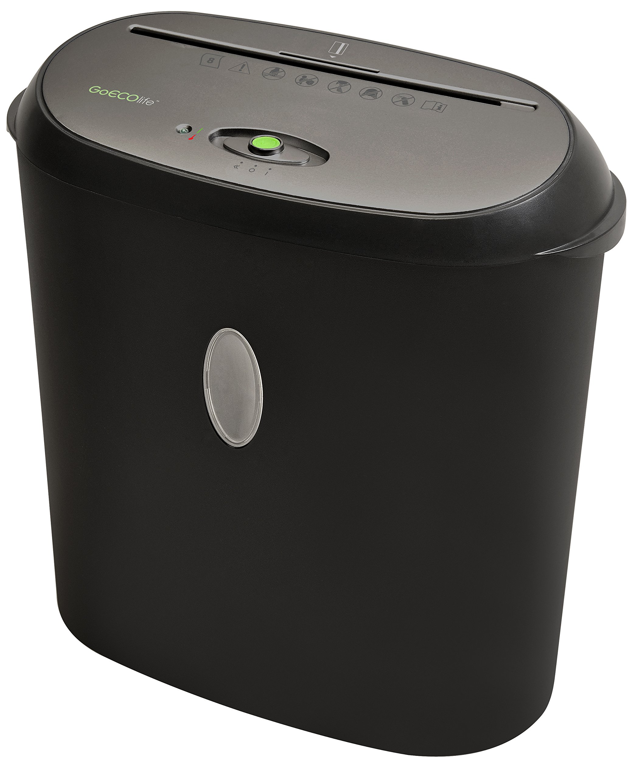 GoECOlife Limited Edition 8 Sheet Micro Cut Paper Shredder Black GMW82Bi Repackaged