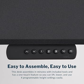 Vari Classic Electric Standing Desk 60x30 Black/Black