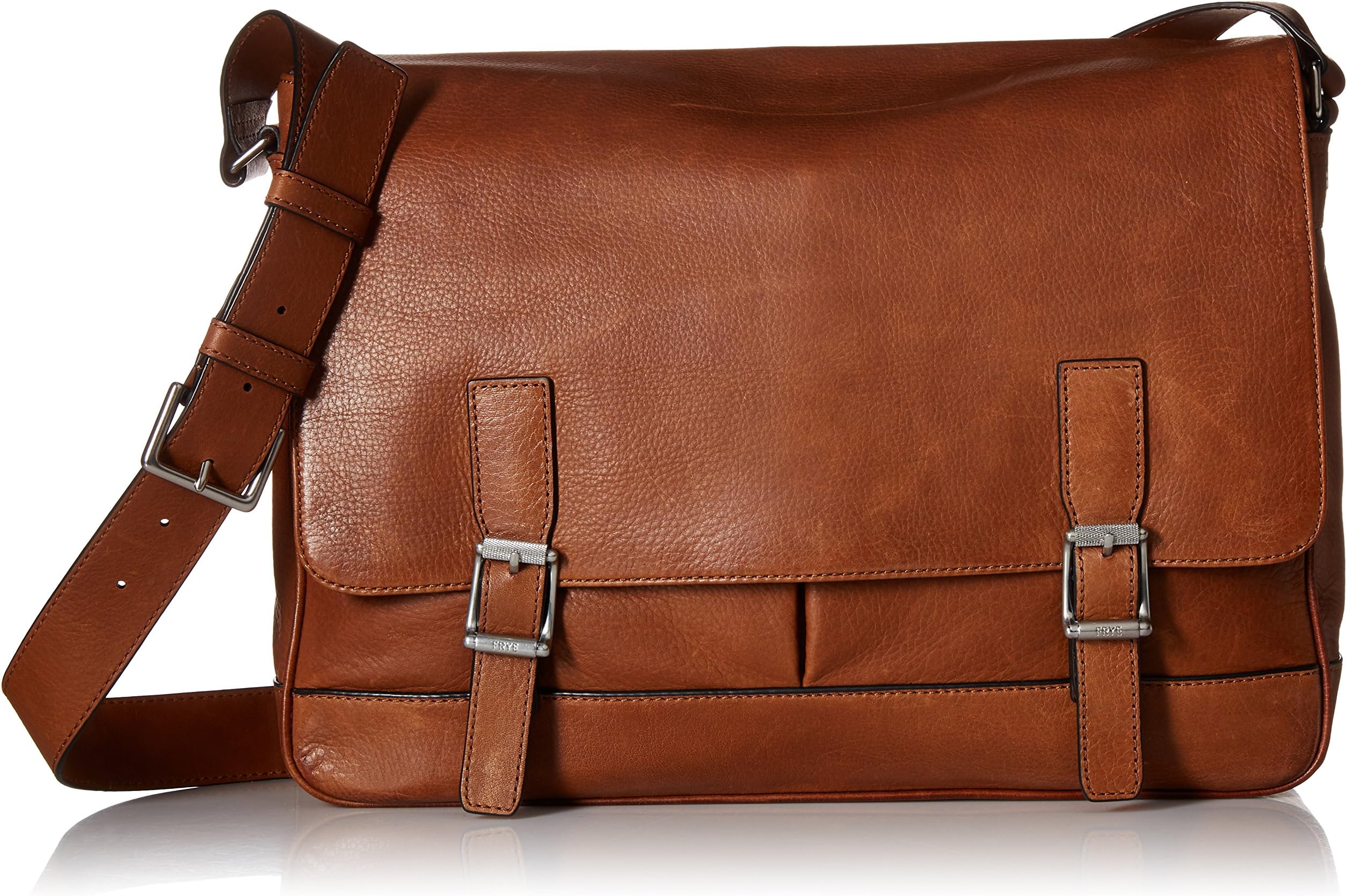 FRYE Men's Oliver Messenger Bag, Cognac, One Size