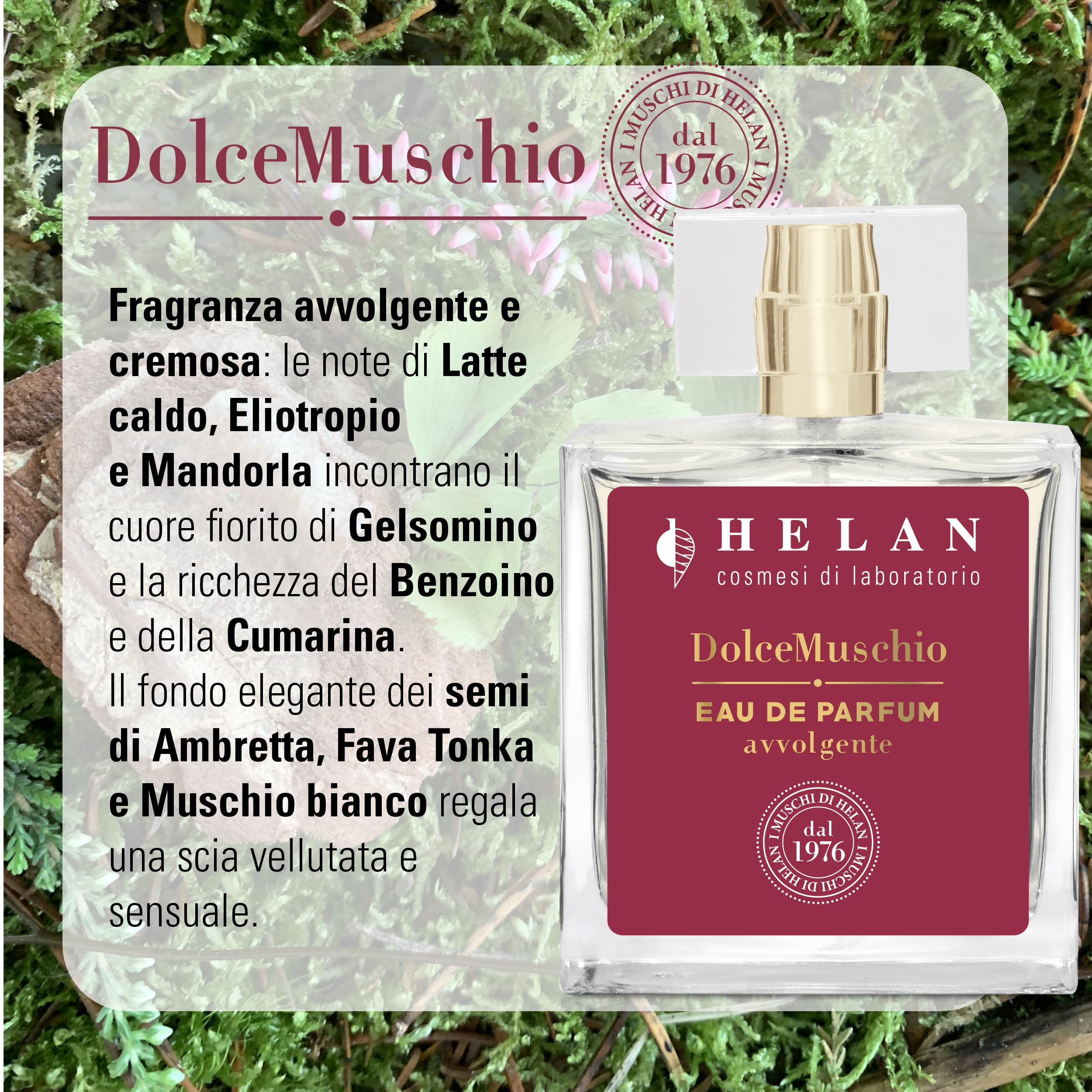 Helan Dolce Muschio - Parfum pour Femme et Homme Eau de Parfum Gourmand 100 ml