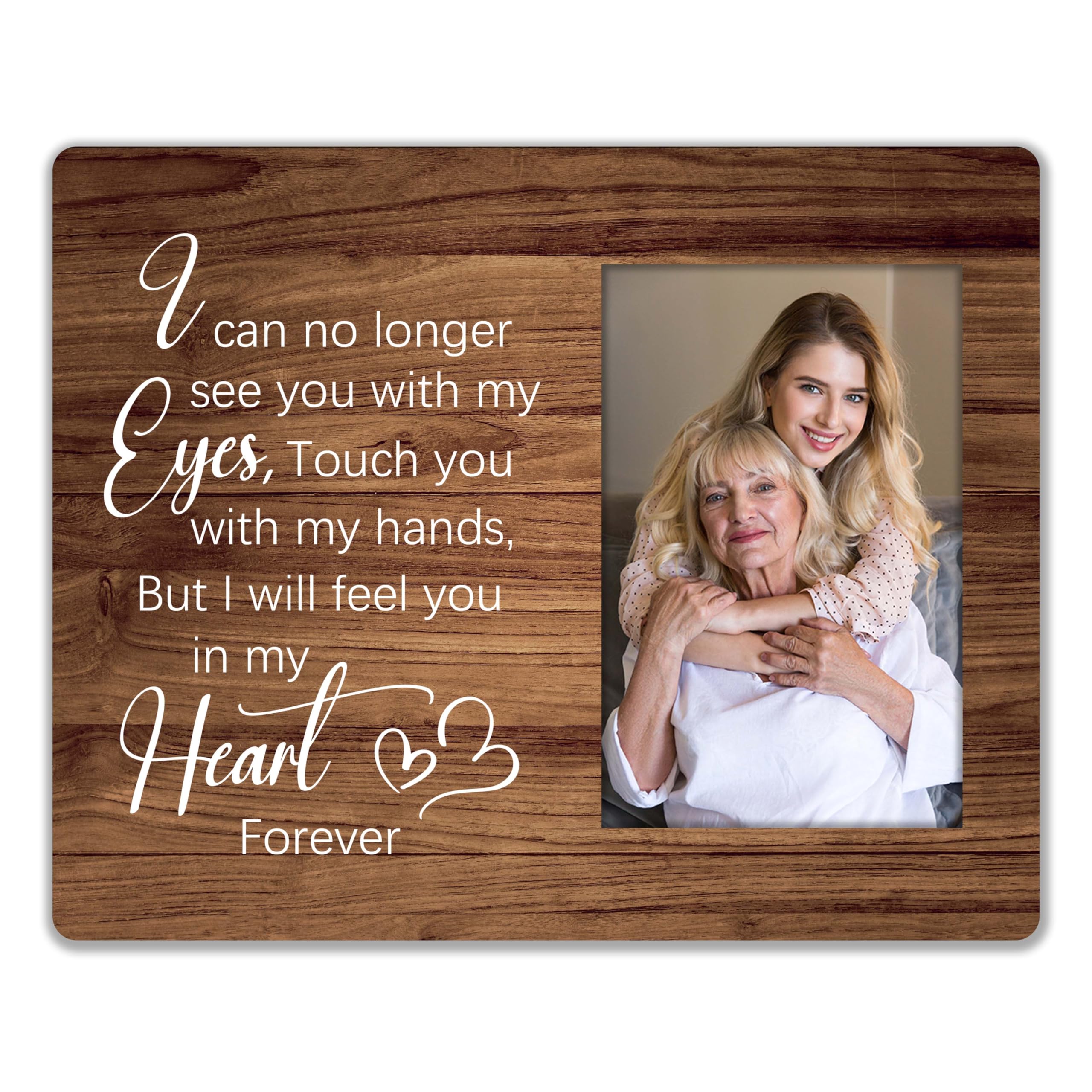 ZYQFN Memorial Picture Frame - Fits 4x6 Photo, Forever In My Heart, In Remembrance, Sympathy Gifts For Loss Of Loved One, Memory Gifts In Loving,
