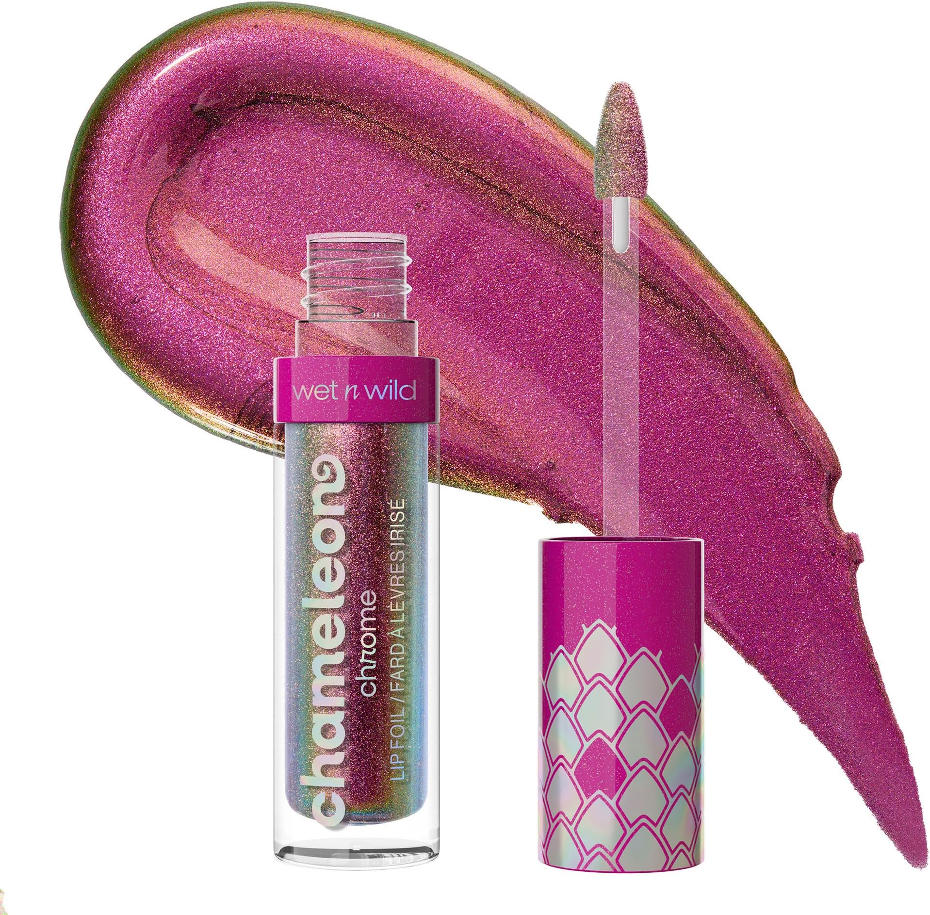 Chameleon Chrome Lip Foil, Bold Light-Reflecting Pigments, Multidimensional Shine, Non-Sticky Smooth Formula, Vegan & Cruelty-Free - Celestial Dance