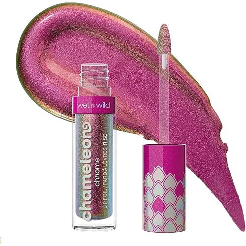 wet n wild Chameleon Chrome Lip Foil, Bold Light-Reflecting Pigments, Multidimensional Shine, Non-Sticky Smooth Formula, Vegan & Cruelty-Free - Celestial Dance
