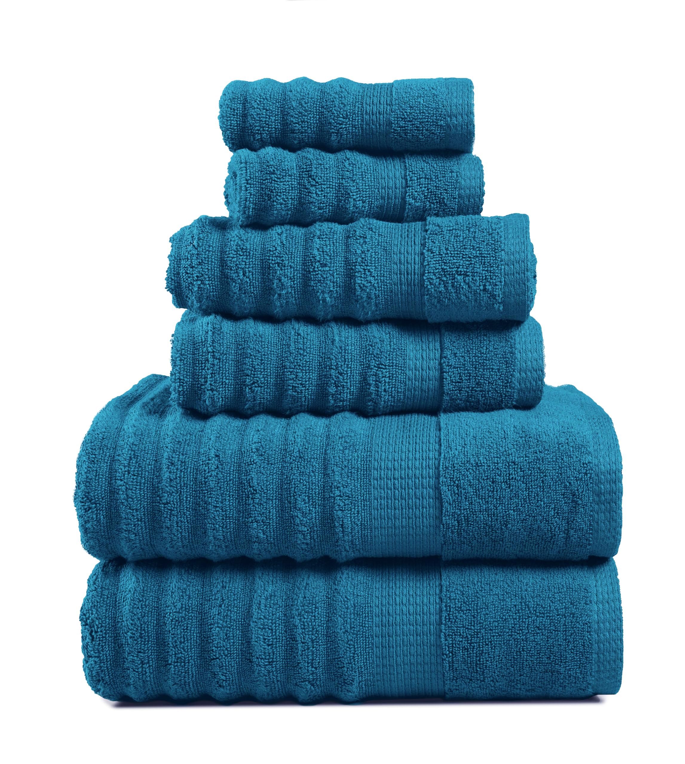 Photo 1 of LANE LINEN 6 Piece Cotton Bath Towel Set - Sea Port
