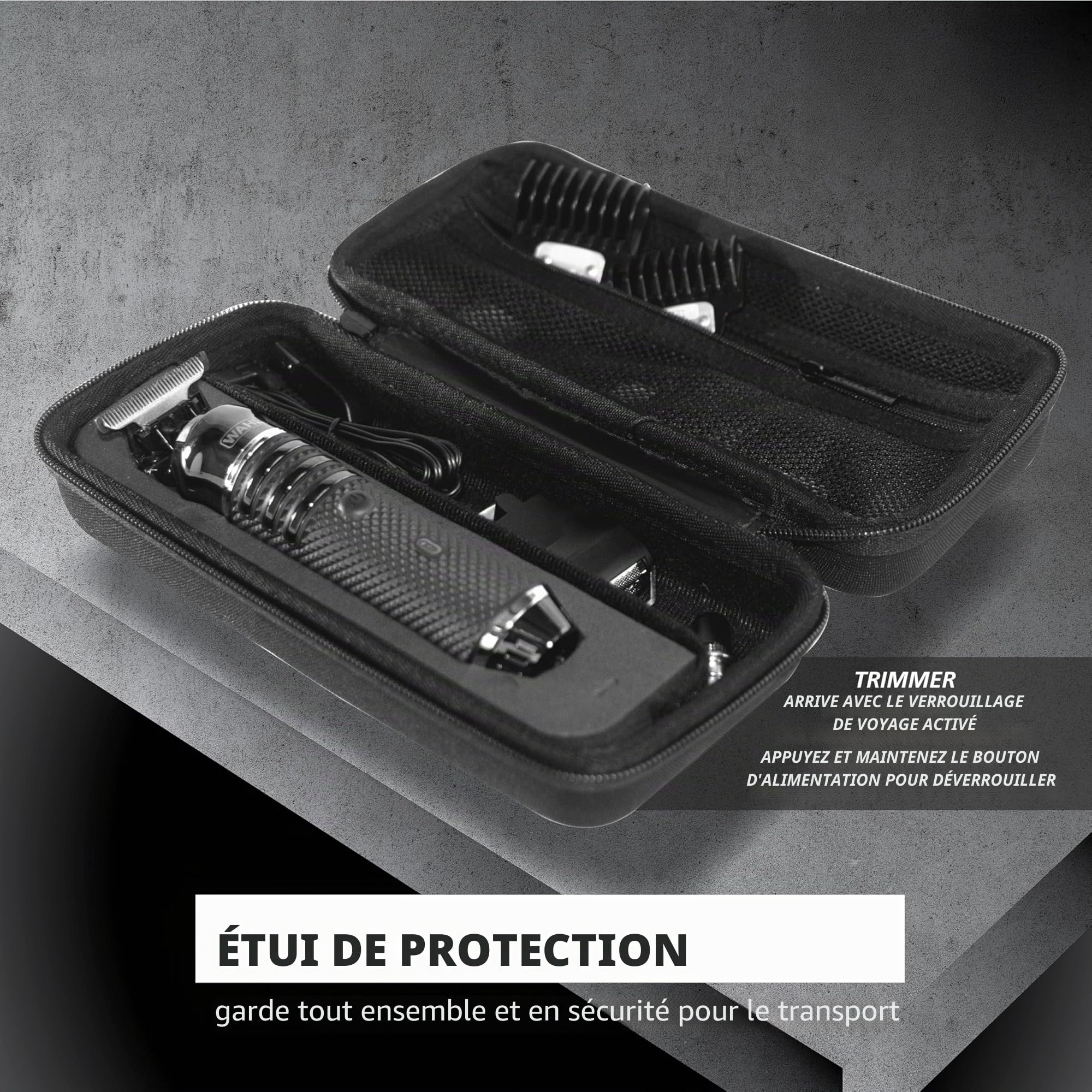 Wahl Pro Series High Visibilty Tondeuse, lame de coupe rapprochée, Lithium-Ion, tondeuse à barbe entièrement lavable, kit de toilettage, têtes interchangeables, sans fil, coupe près de la peau