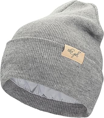 Curly Girl Womens Satin Lined Knit Winter Hat Beanie for Curls, Womens Winter Hats, Cuffed Beanie, Curls, Curly Hair Girls