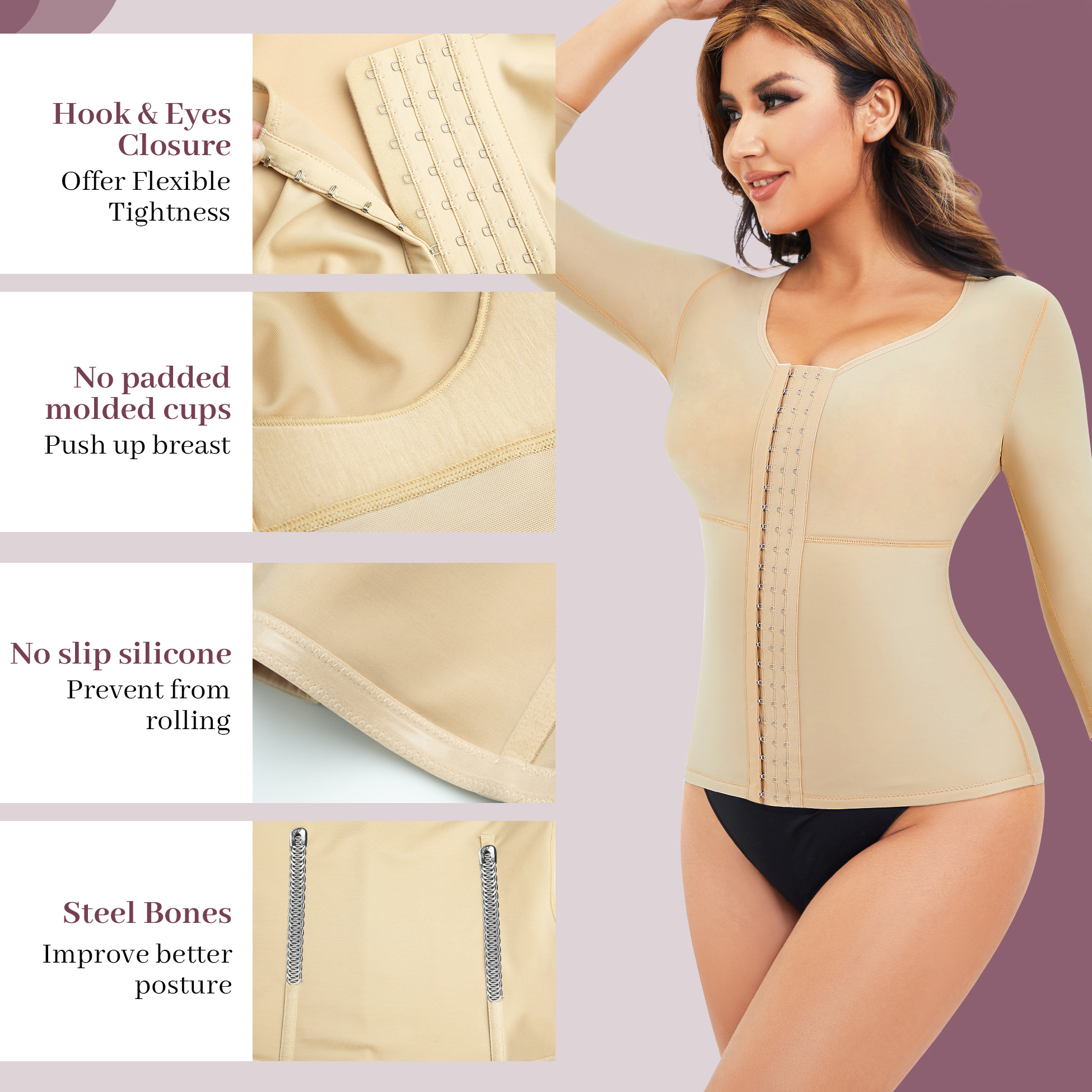 RDSIANE Waist Slimming Girdles Tummy Control Body Shaper Waist