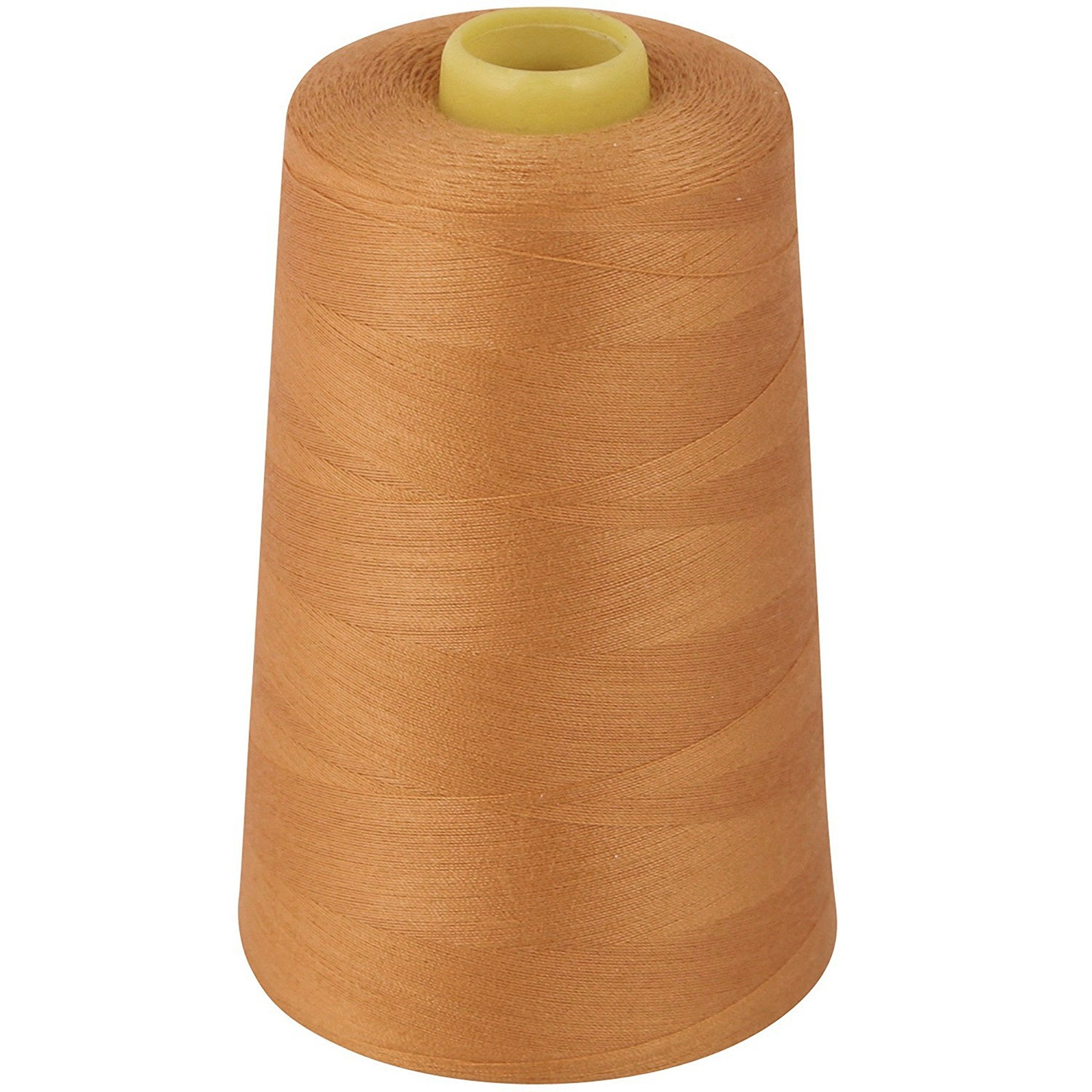 Gcs Gold Overlocking Thread Polyester Sewing Thread 4 X 5000 Meters (5468 Yard) Cones (Gold) All Purpose Threads For Sewing Overlocker Quilting Stitching And More