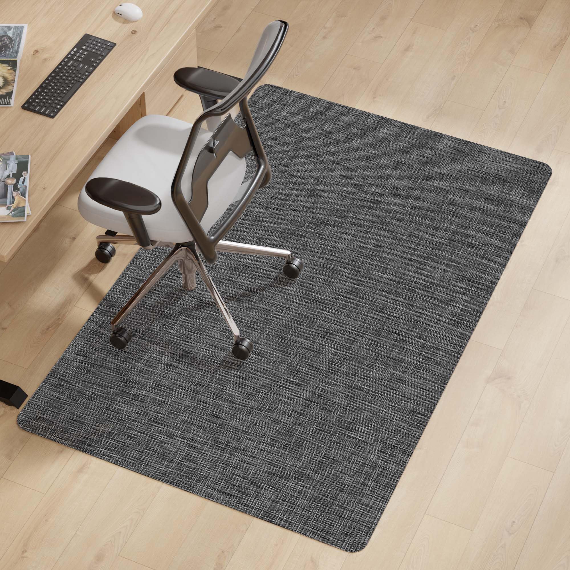 Office Chair Mat for Hardwood Tile Floor 45 x 53Anti-Slip Desk Chair Mat Easy Glide Floor Protector for