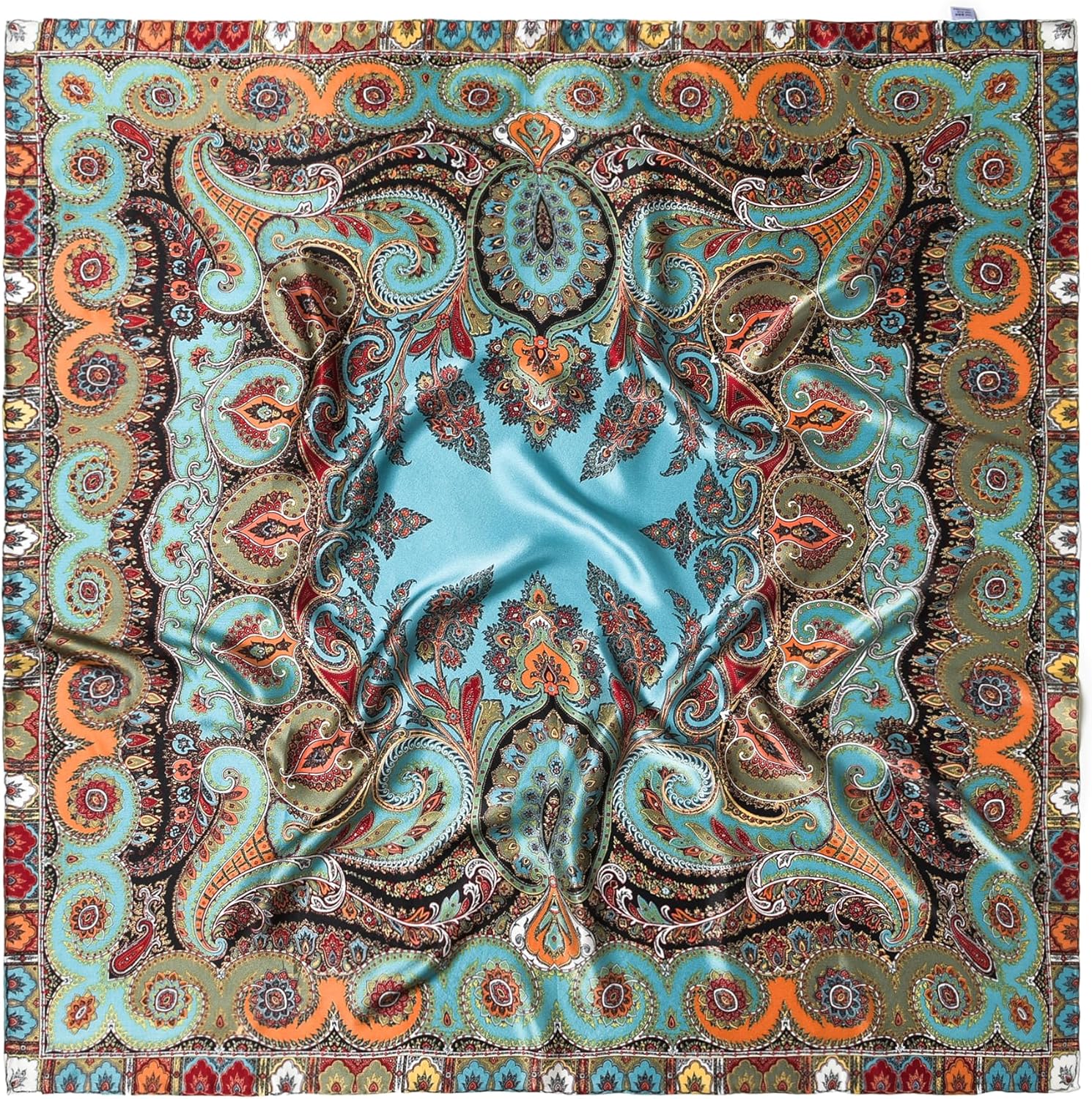 100% Mulberry Silk Scarf 43" Large Square Scarf Large Shawl - Women's Silk Oversized Headband - With Gift Packed - Image 3