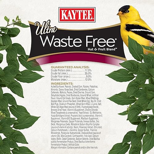 Miniatura 4 de Kaytee Wild Bird - Mezcla de semillas de frutos secos y frutas sin residuos para pájaros carpinteros, juncos, cardenales, picos, pinzones y