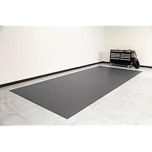 G-Floor Lite Diamond Tread Pattern Slate Grey Vinyl Rollout Garage Flooring Protector Mat for the Garage and Beyond - 76" x 14 Size
