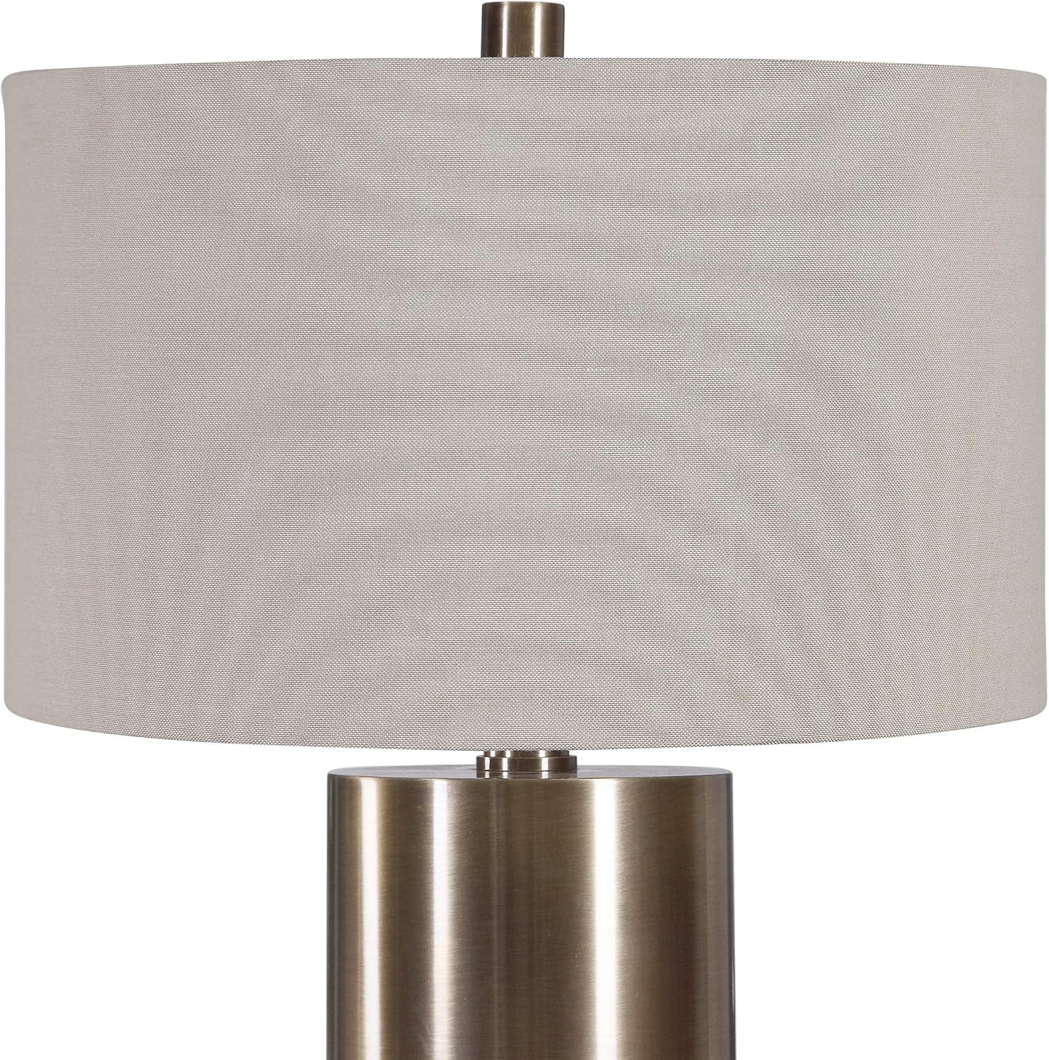 MY SWANKY HOME Modern Minimalist Brass Bronze Cylinder Table Lamp Metal Beige Casual Large