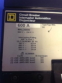 Square D 600A 250/600V Type S2 Circuit Breaker MAL36600