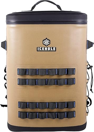 ICEHOLE Mochila Cooler Soft Cooler Bag 30 latas portátil, impermeable, resistente a la perforación, aislamiento de espuma