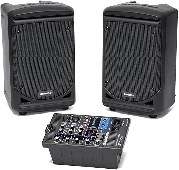 Samson SAXP300b 6" 2-Way Active Monitor, Black | All in One Portable Bluetooth-Enabled