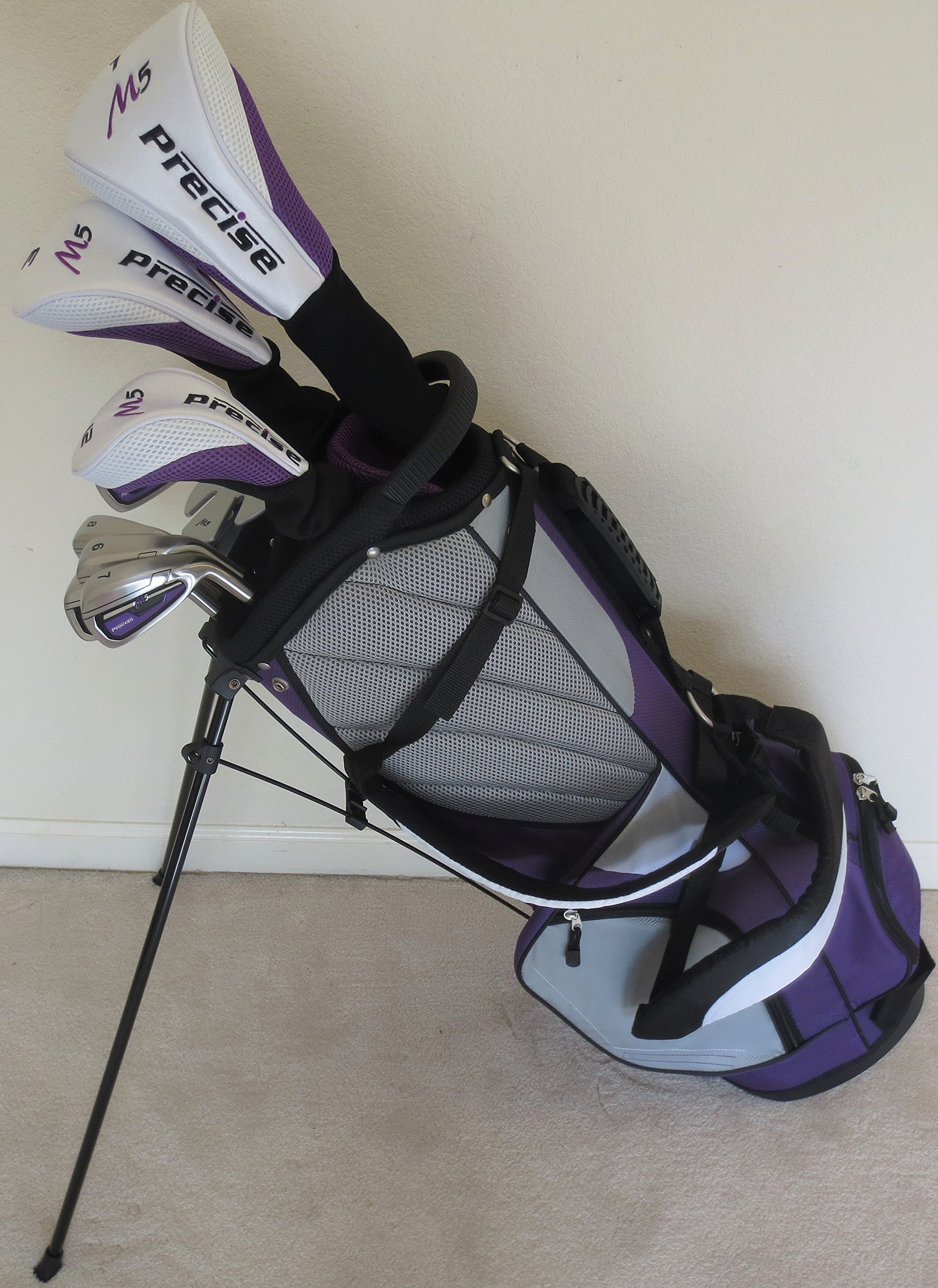 Ladies Complete Golf Club Set - Driver, Fairway Wood, Hybrid, Irons, Putter, Clubs and Stand Bag Graphite Shafts Right Handed