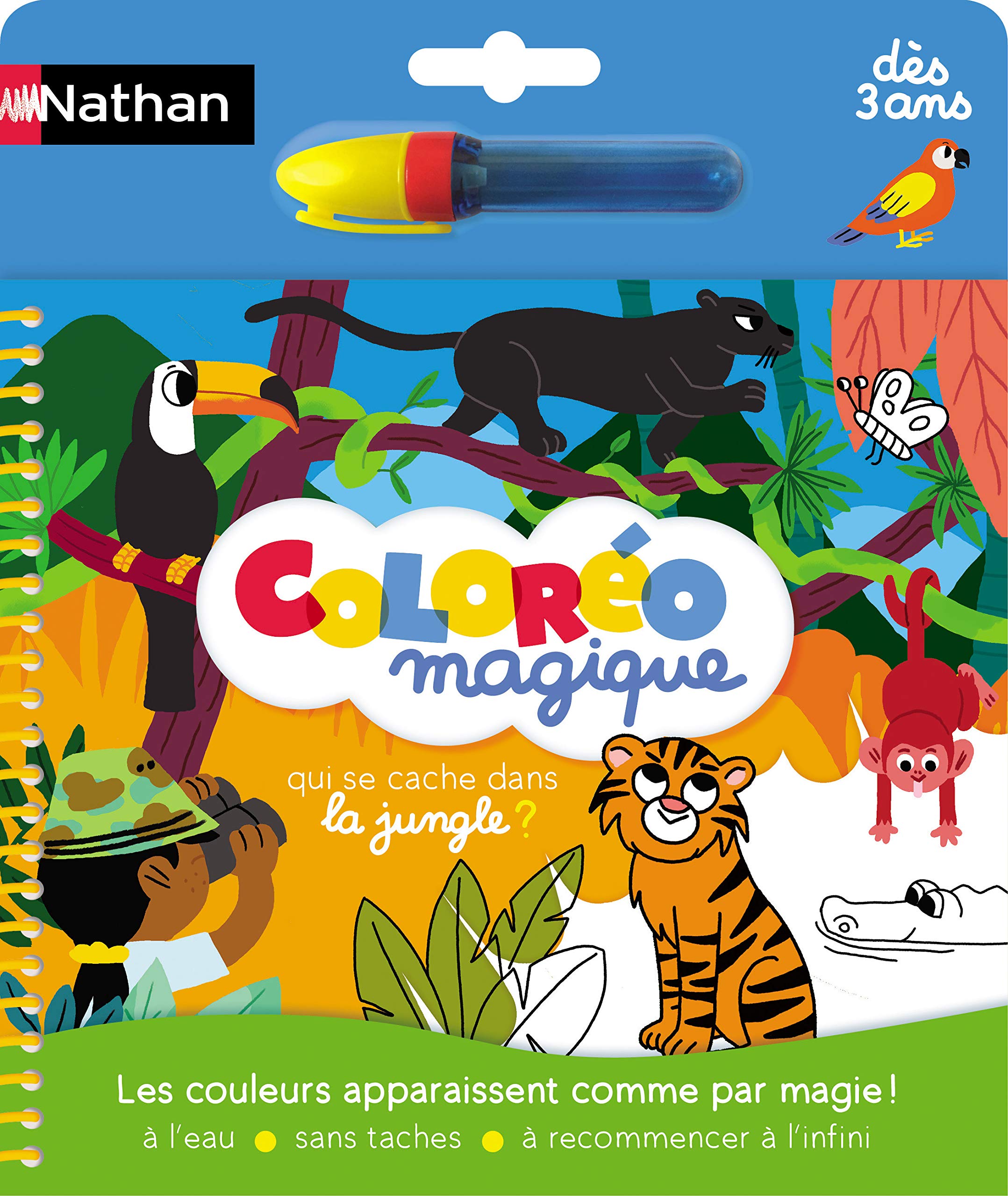 Nathan Kolorowa dżungla - magiczna kolorowanka wodna do nieskończoności dla dzieci od 3 lat, 31614