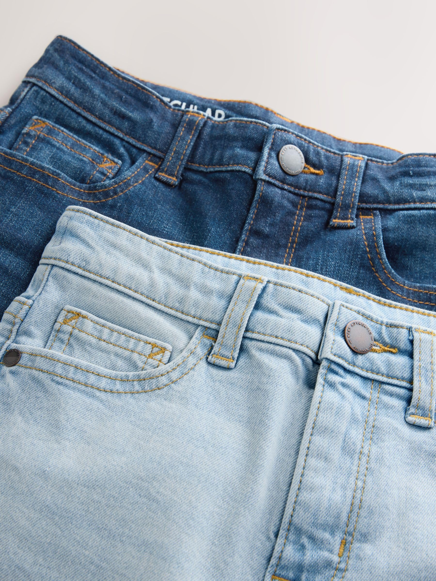 NEXT Ragazzo Confezione da 2 Jeans Regular Elasticizzati