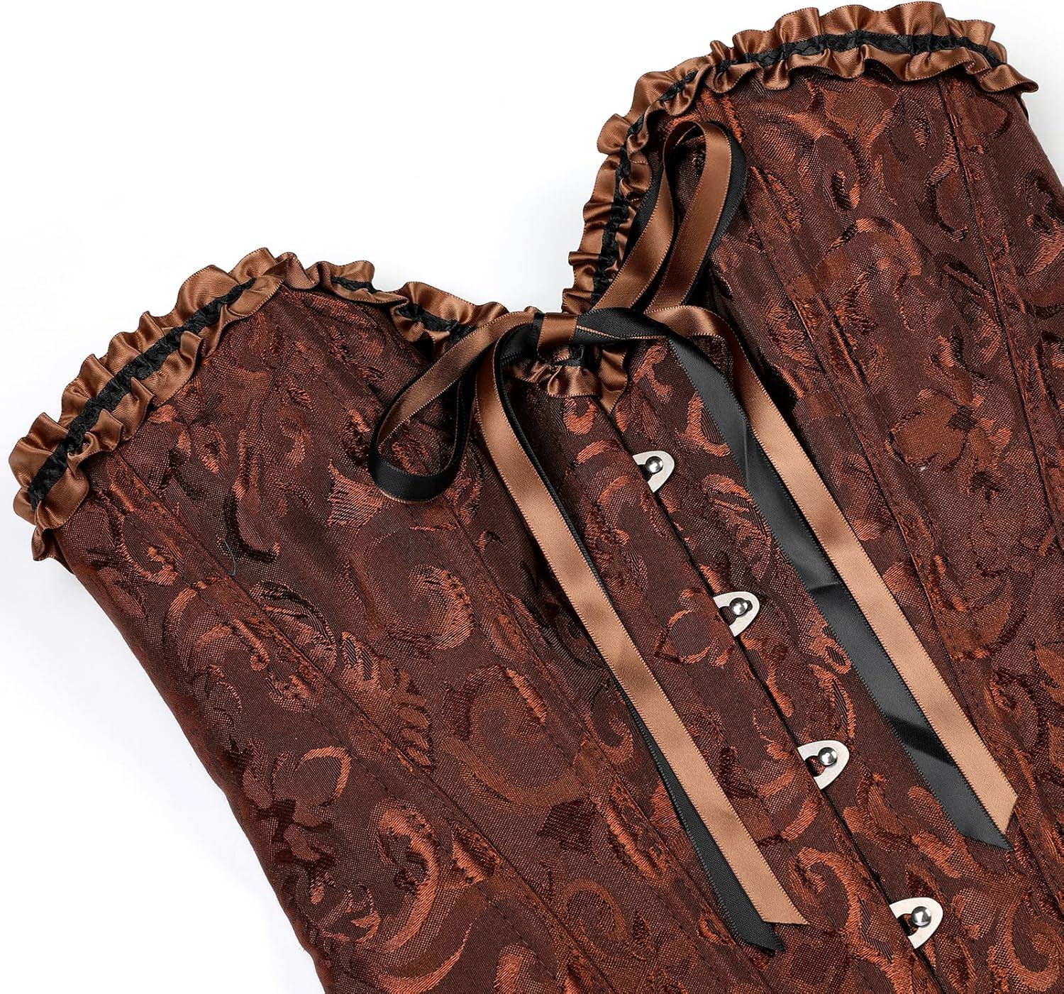 Corset Tops for Women,Lace Bustier Corset Lingerie top,Renaissance Overbust Corset Push Up Bodysuit - Image 7