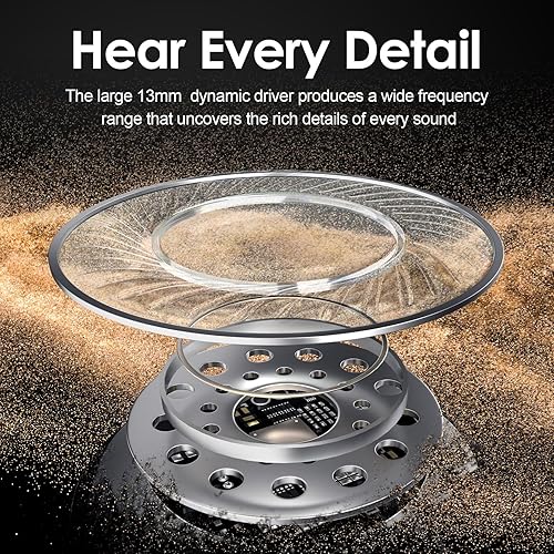 B0C3C6S3H5_image_2 Rythflo Auriculares Bluetooth, auriculares inalámbricos Bluetooth con micrófono en la oreja banda magnética para el cuello, 150 horas de reproducción