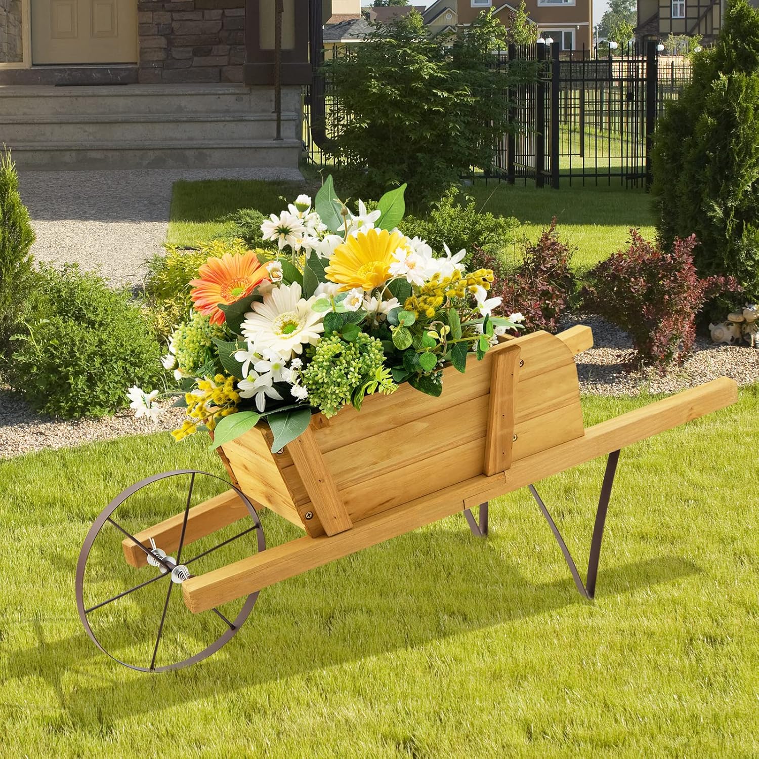 RELAX4LIFE Brouette Décorative En Bois, Pots De Fleurs Avec 9 Accessoires D'Aimants Roues Métalliques Longue Poignée, Décoration De Jardin Rustique 69,5x26x29,5cm Pour Cour Jardin Véranda (Nature) 10 RELAX4LIFE Brouette Décorative En Bois, Pots De Fleurs Avec 9 Accessoires D'Aimants Roues Métalliques Longue Poignée, Décoration De Jardin Rustique 69,5x26x29,5cm Pour Cour Jardin Véranda (Nature) -Promos Botani Pro Boutique AAHKMJXYDAFdJAOAIMEbOAchlkWZ0oakZn uVZ0mPidMNbILvCvspZ4oG3fPgIqc1P222U 2aX8Il2Ukjc7KoViPfKMXHDaSk4GUX8Y7bUEPmw==