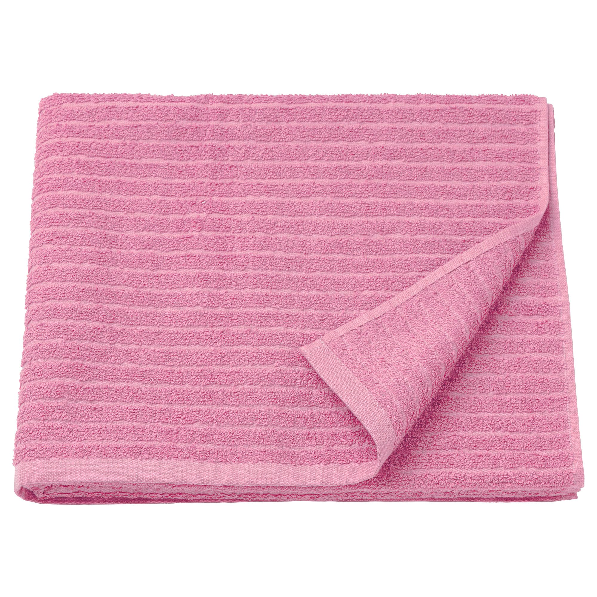Serviette de bain rose 70x140 cm VÅGSJÖN idéale pour votre rituel spa à la maison