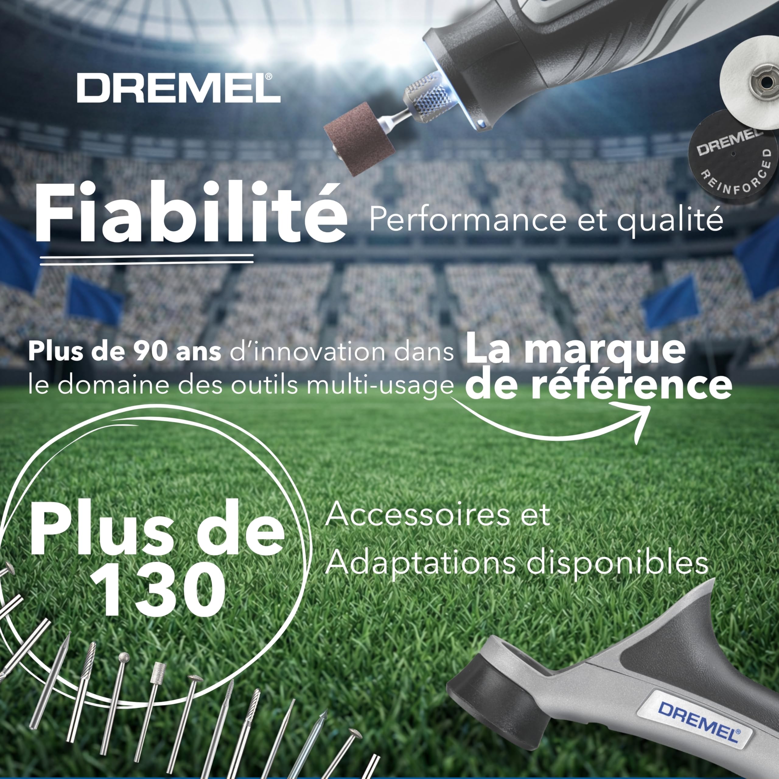 Dremel 3000 Champion Outil Rotatif Moteur 130W, 33 000 Tr/Min avec 25 Accessoires, Trophée Gravable, Sac De Rangement, Arbre Flexible Pour Découpe, Sculpture, Ponçage, Perçage – Édition Limitée