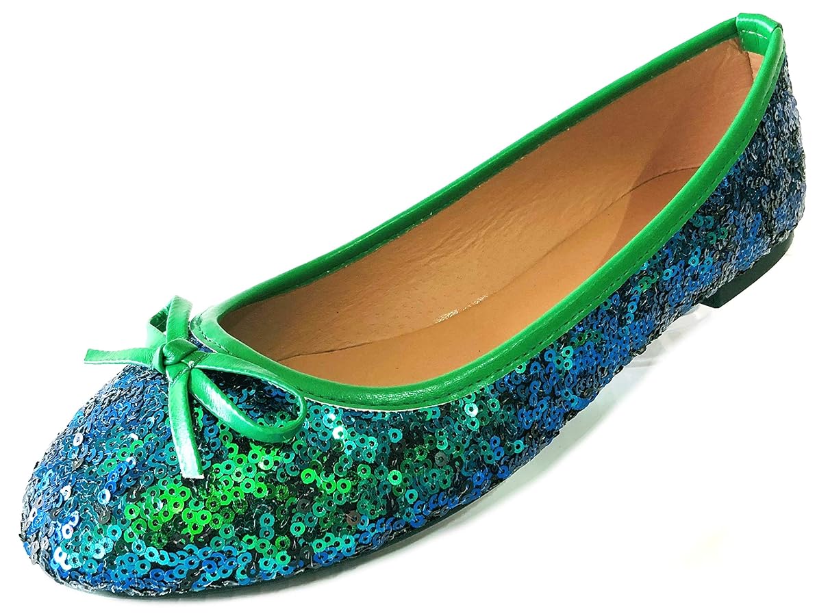 Shoes8teen Ballerine da donna con paillettes glitterate