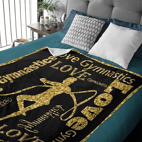 Miniatura 9 de Prabhutaratna Just A Girl Who Loves Gymnastics (1) manta suave y acogedora mantas de franela para sofá, cama y sala de estar, 60 x 50 pulgadas, (M)