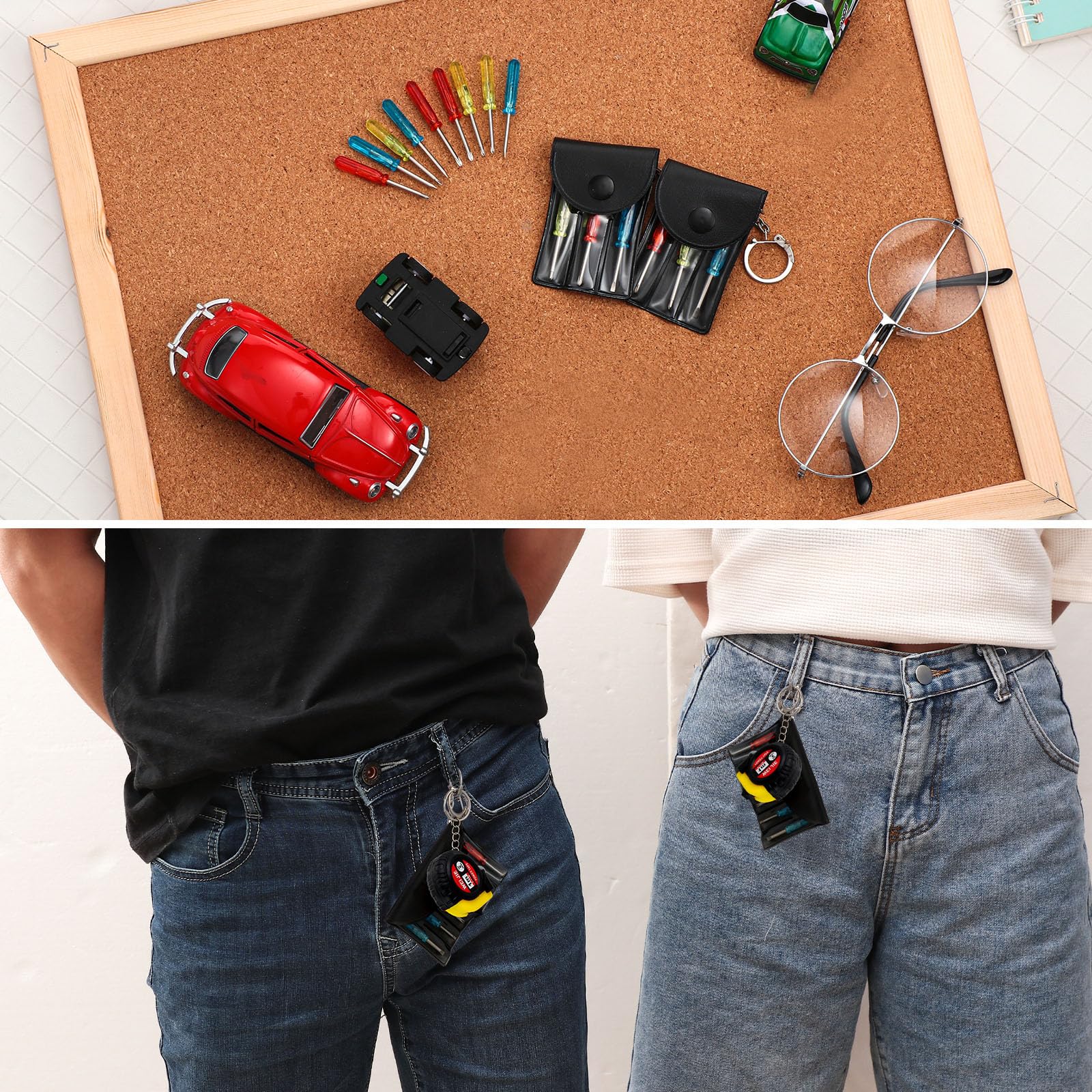 48-teiliges Mini-Werkzeug-Set – Mit Maßband, Schraubendrehern, Multitool-Stift & Kreditkarten-Öffner – Perfekt Als Geschenk Für Männer