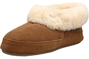 Acorn Women's Cozy Memory Foam Sheepskin Bootie Slippers