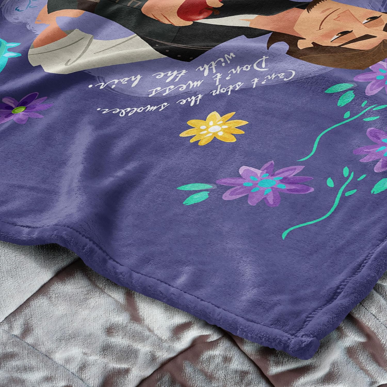 Disney Tangled Storytime Micro Raschel Throw Blanket, Super Soft & Cozy Fleece Bedding, 46x60 inches