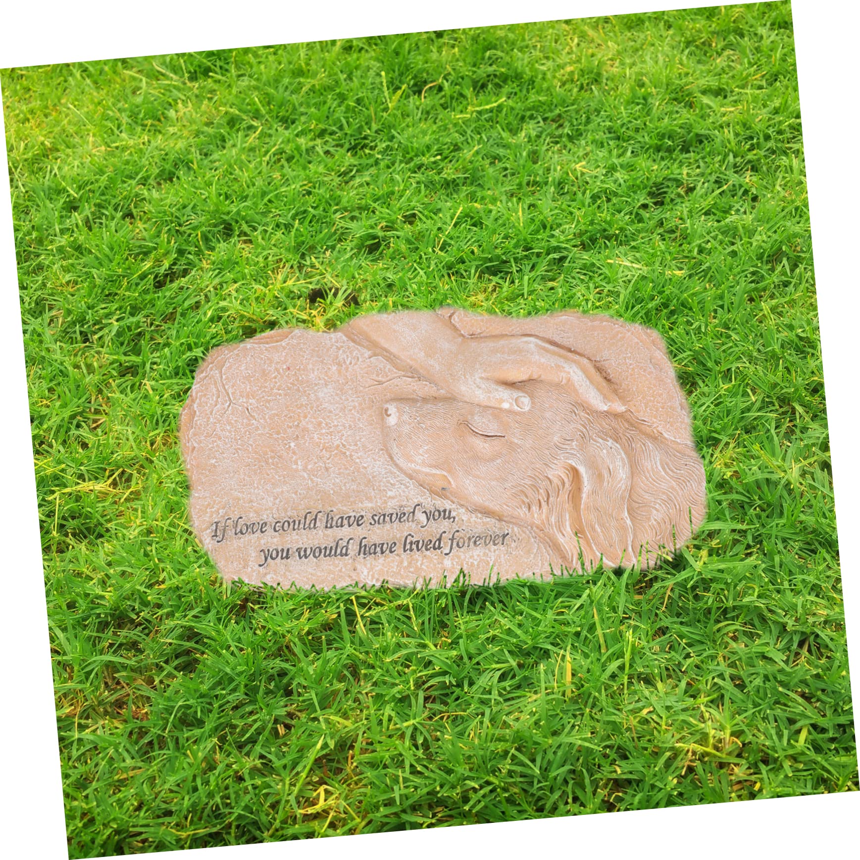 Statua Commemorativa in Resina Sintetica per Animali Domestici Ornamento per Pietra Memoriale Decorazione Tomba Cane e Giardino nel Cortile