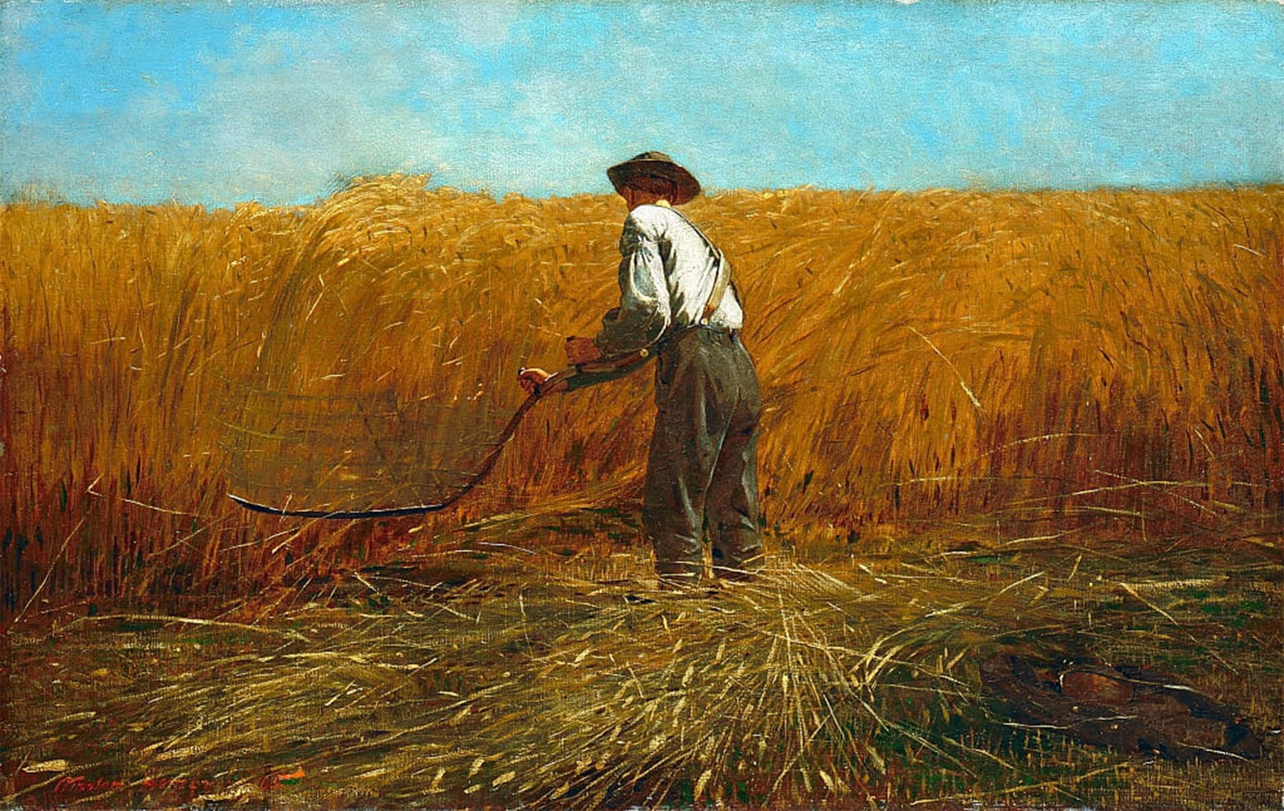 ARTXLXXBN Famous Art Print Poster Vintage Wall Art the Veteran in a New Field by Winslow Homer Canvas Art Poster for Home Decor 60x90cm