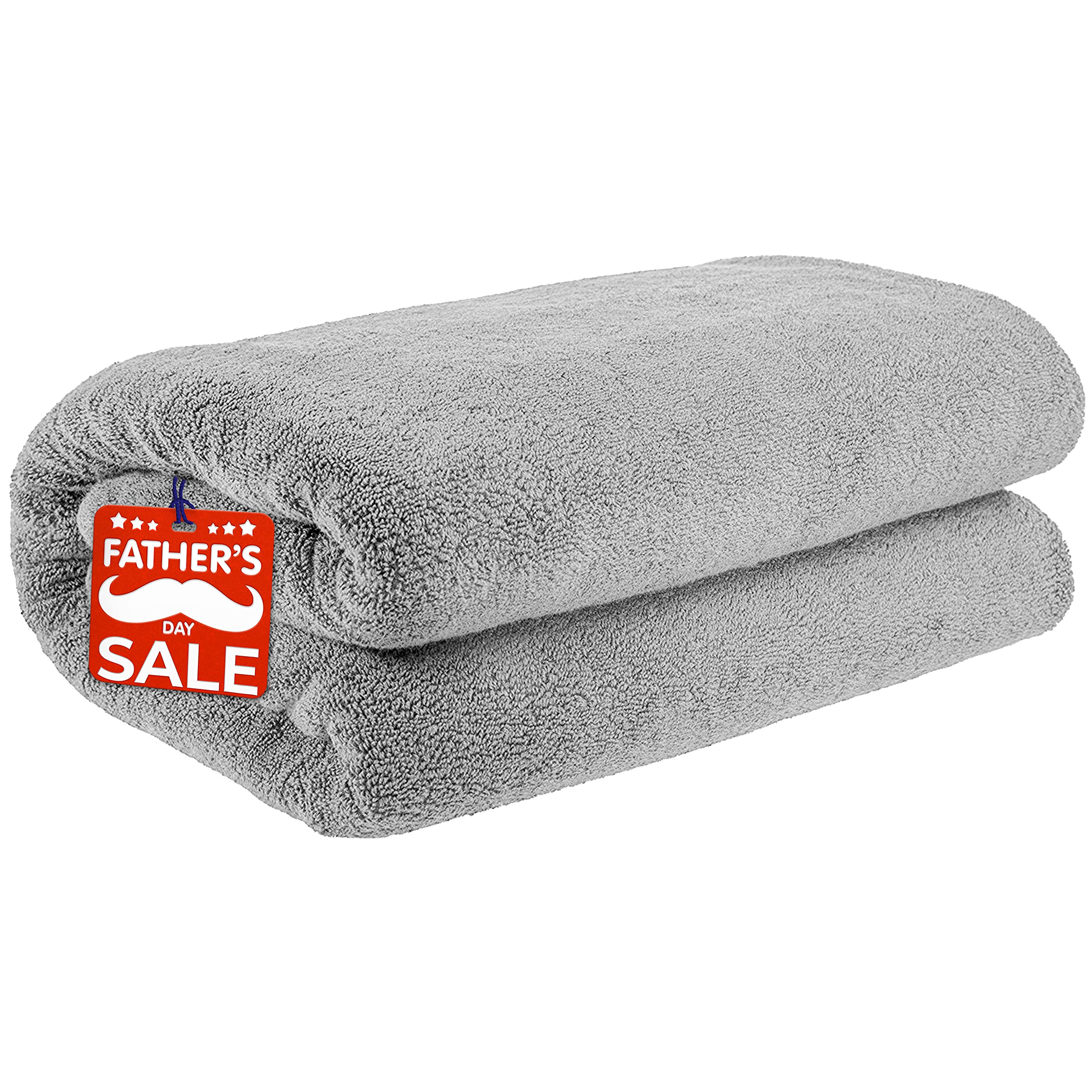 Cotton Paradise Oversized Bath Sheet 100% Cotton 40x80 Clearance Bath Towel Sheet, Extra Large Bath Towel for Bathroom and Pool, Light Gray BathsheetOEKO-TEX STANDARD 100