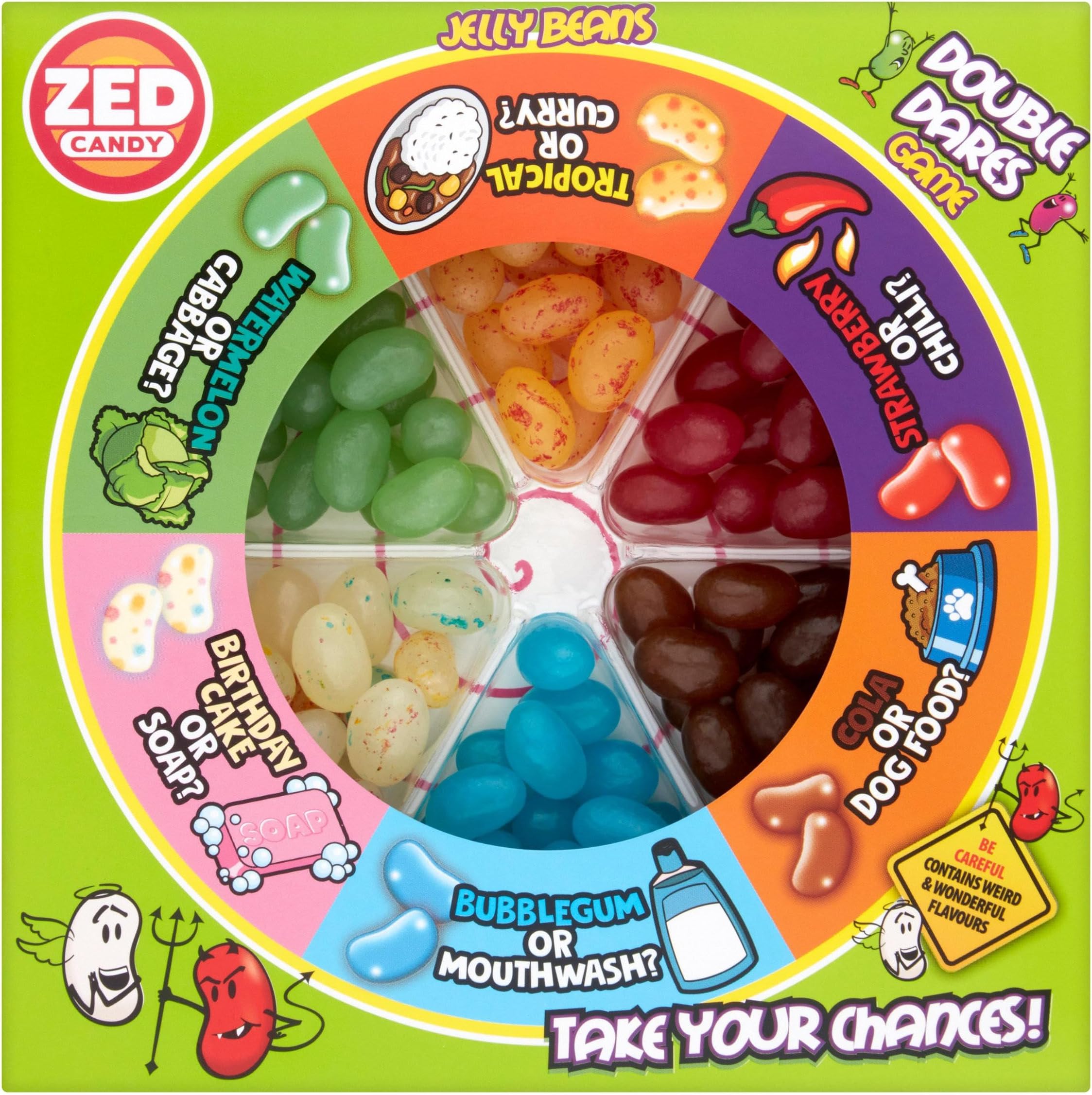 Zed Candy Double Dares jelly beans Candy Game 100g
