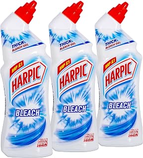 3x Harpic Bleach Toilet Cleaner 750ml (3)