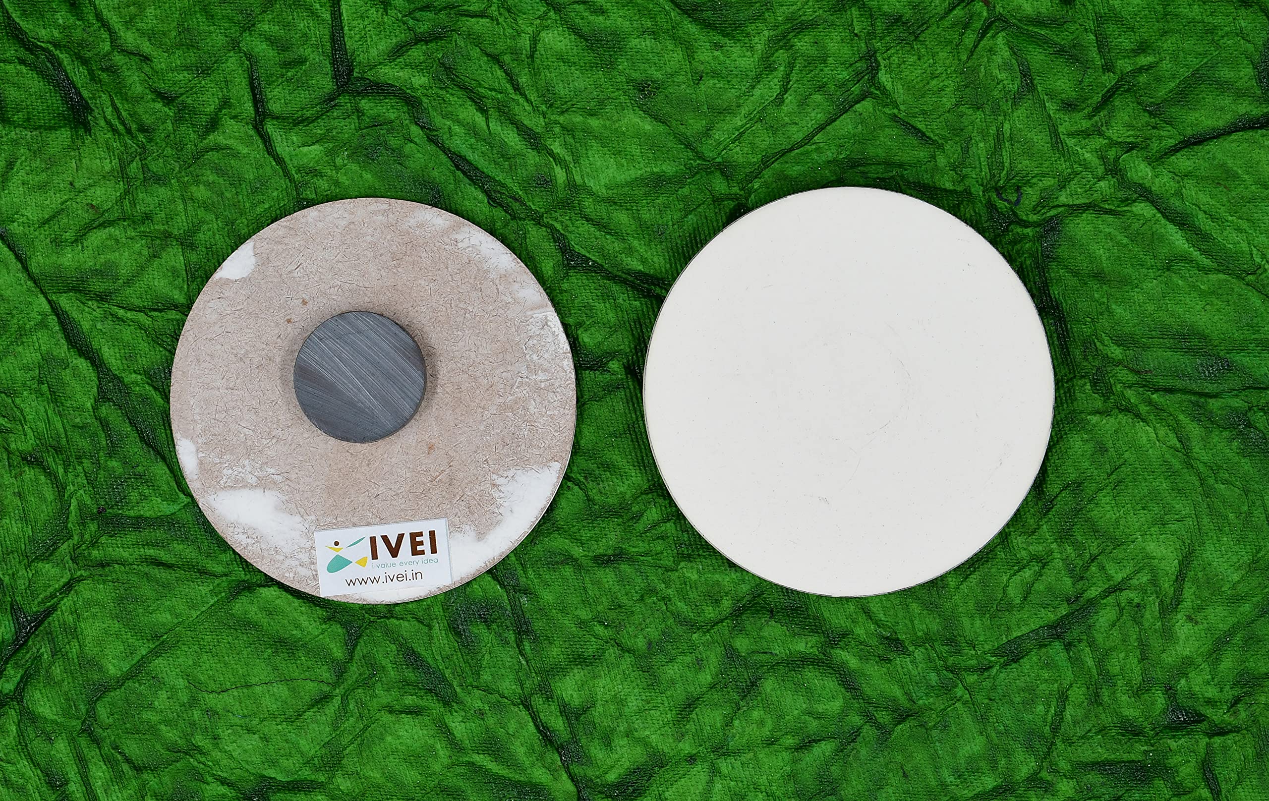 IVEI - Magnes okrągły z płyty MDF do samodzielnego wykonania, zestaw 10 sztuk o średnicy 3 mm, do malowania arkuszy drewnianych, rękodzieła, decoupage, prac z żywicy i dekoracji