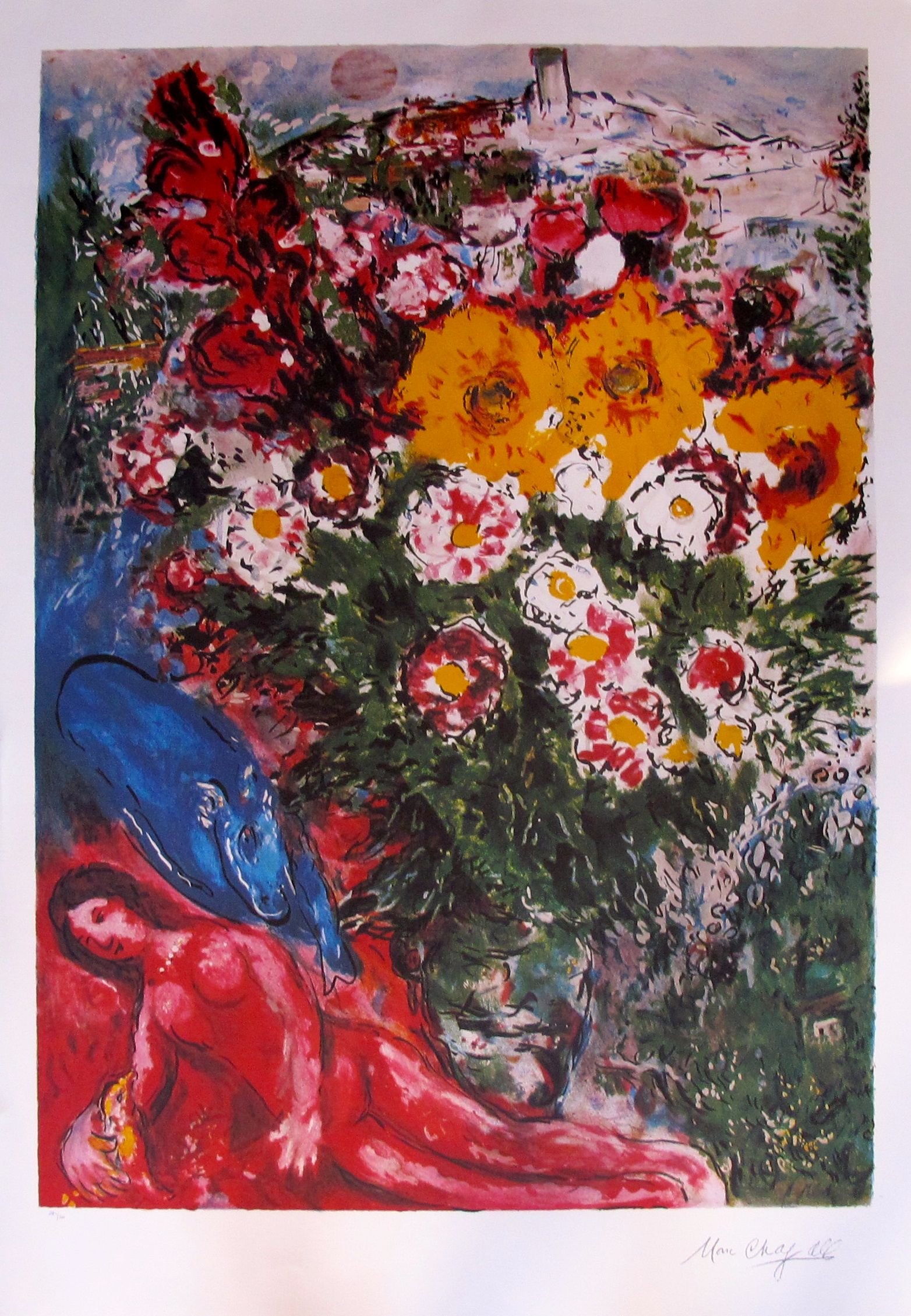 Amazon.com: Leos Coffers Art by Marc Chagall Les Soucis Limited