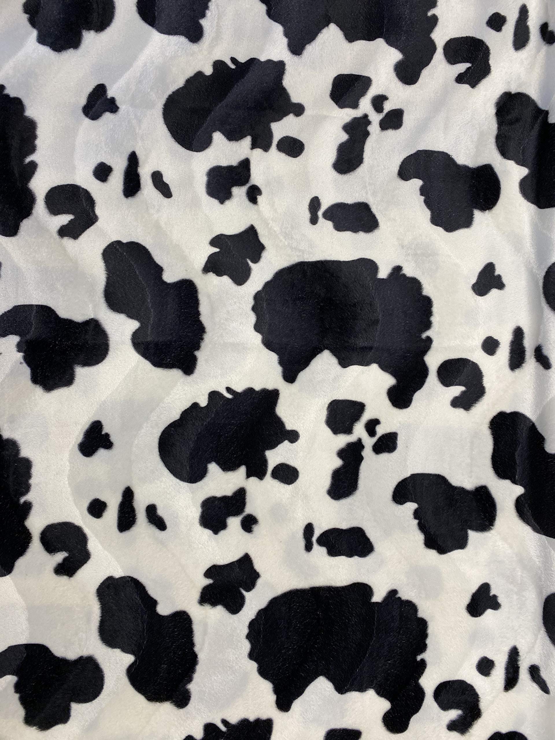 Buy FabricLA Velboa SWave Short Pile Cow Print Fabric 60" Inch Wide