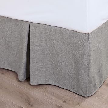 HiEnd Accents Faux Linen Bed Skirt