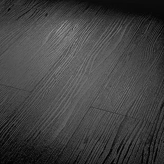 Livelynine Black Peel and Stick Tile 36-Planks 6x36 Glossy Black Wood Pe...